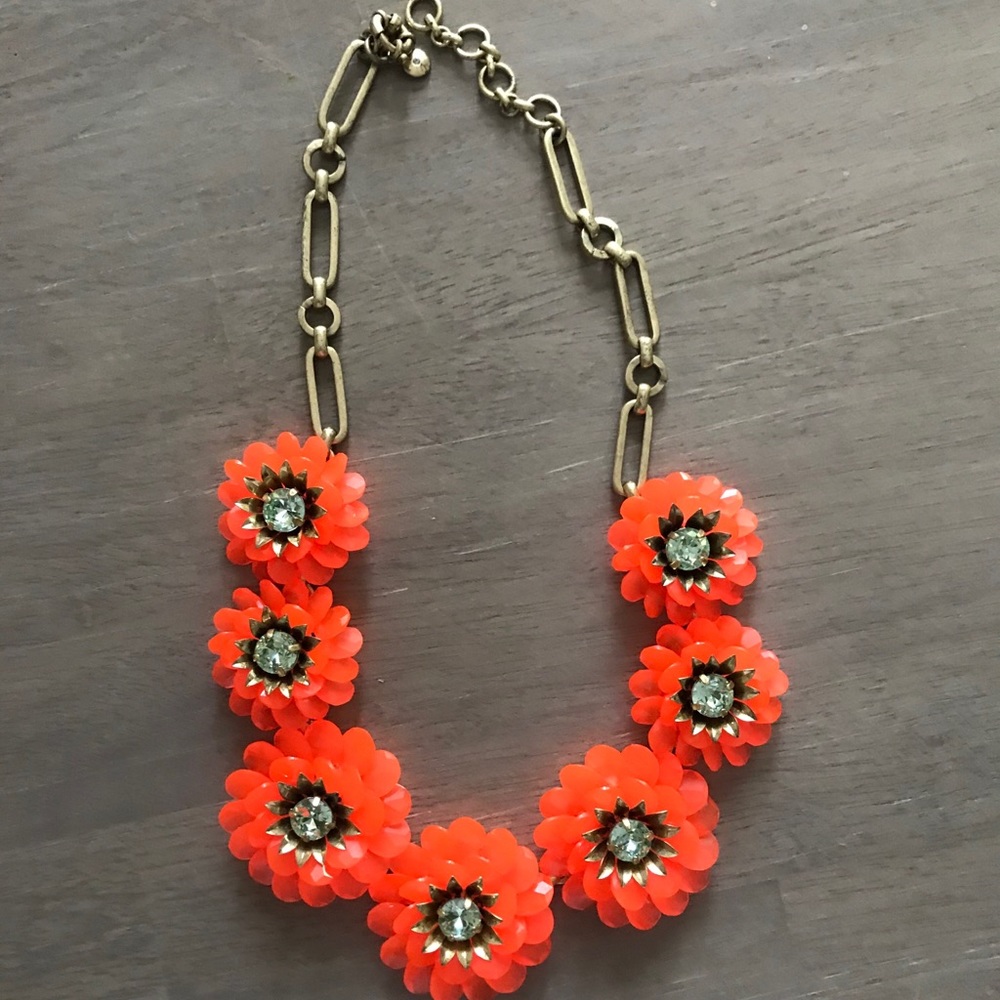 JCrew flower burst statement necklace